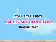 Bài 7.27 SGK Toán 6 tập 2 Kết nối tri thức